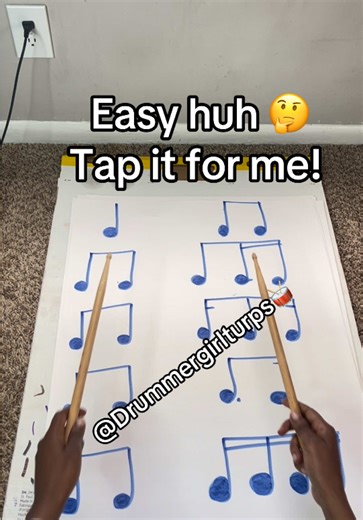 Can you tap these rhythmic patterns! #musiclesson #drums #drumming #drummer #rhythmic