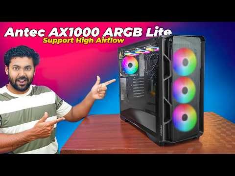 Antec AX1000 ARGB Lite | Ultimate Airflow Case with 4 ARGB Fans & 420mm GPU Clearance