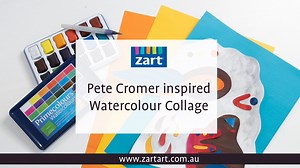 In this video we explore the work of Australian artist Pete Cromer. We begin by drawing out a design which incorporates the similar shapes and simple forms that Cromer uses in his own work. Our design will resemble an animal from a profile angle like many of Cromer’s works. We use water colour paints to create our own coloured papers and then draw the shapes from our design onto these coloured papers and cut them out. We then layer these pieces together. We explore different options with the com
