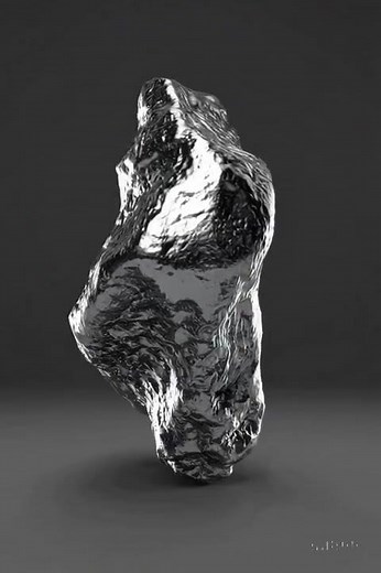 Raw Platinum Nugget in 360° | Cinematic 4K Photorealistic Rotation