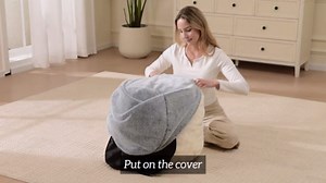 Round Pouf Ottoman Foot Rest Plush Ottoman Footstools for The Living Room Ottomans Stuffed Full of Foam Blocks 26"x18" Large Foot Stool Dark Grey Footrests Hassocks and Ottomans Set