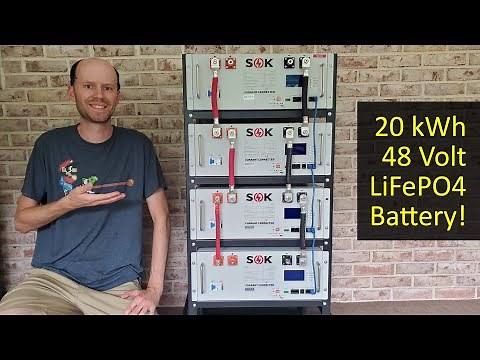 20kWh SOK Battery Rack Assembly and Connections, LiFePO4 Off-Grid Solar