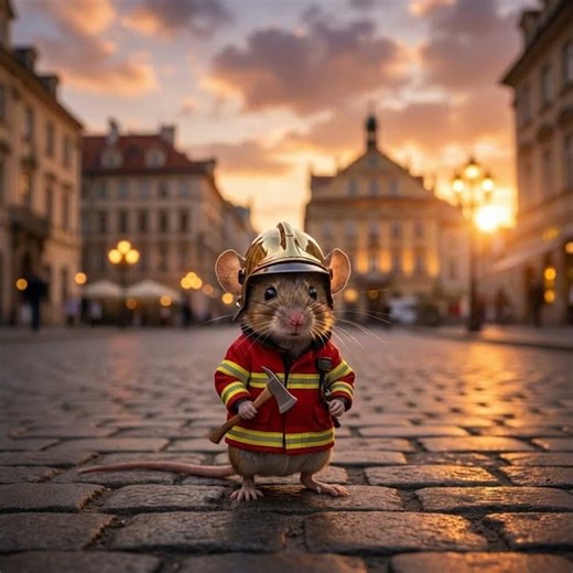 🎬✨ ¡Hoy les presentamos a nuestro valiente ratoncito! 🐭👨‍🚒 Con su sombrero de bombero y su ha...