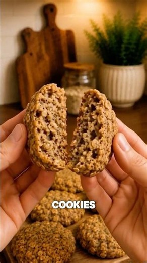 These Banana Oat Cookies Are Great For Energy 🍪⚡#healthycookies #healthybaking #healthyrecipes