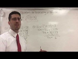 How To Solve Equations by Distributing a Negative