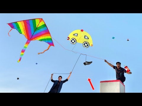 3 New Unique Kite | Sherla Kite | Car Kite | Panda Kite | Unique Kite Catch Tricks