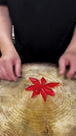 Red Pepper Make This Elegant Flower Shape Carving | Vegetable Art#Kitchen Skills