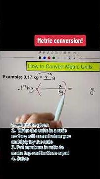 Unit conversions- step by step #metricsystem #unitconversion #dimensionalanalysis #scienceshorts