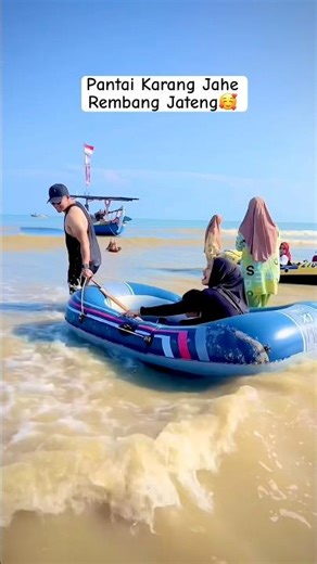 Karang Jahe Beach, Rembang, Central Java 😍🫶 #shortsvideo #beach #karangjahebeach #kjb #beachatmos...