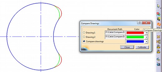 Compare 2D Drawings in CATIA V5 using CGM