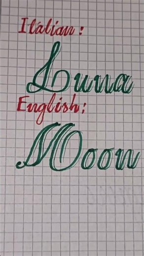 Which looks better Luna or Moon in calligraphy #shorts #art #lettering