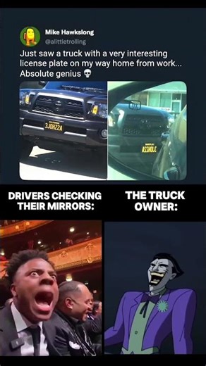 Genius License Plate Prank 😂🚛 #shorts #funny #fyp