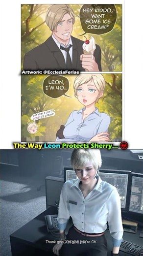 The Way Leon Protects Sherry… 🥺 RE9