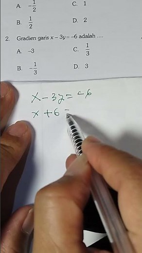 Determining the gradient of a straight line equation. Junior high school. #mathematics #gradient