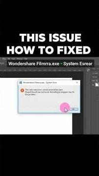 Fix FExportView.dll Not Found Error in Wondershare Filmora #Filmora #WondershareFilmora