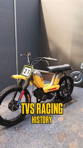 TVS began racing with a 50cc moped in 1982 and it set a record at a top speed of 105kmph top speed!