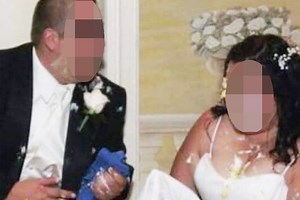 Groom smashes the entire top tier of wedding cake in his wife’s face at reception leaving her heartbroken