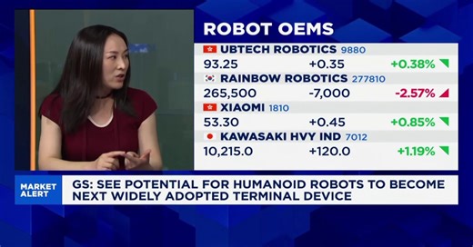 The technological trend of AI plus robotics is too important to be ignored: Goldman Sachs