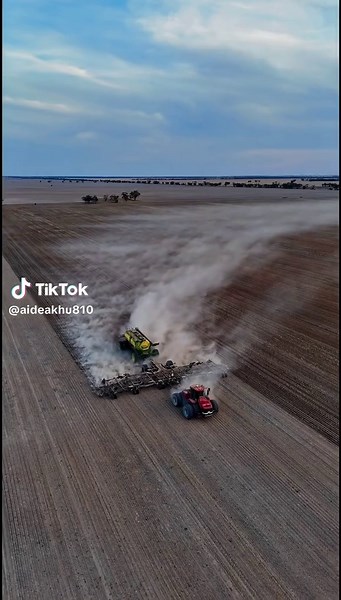 Seeding 25 dusted 🌱 🌧️ #CapCut #work #dji #fypシ゚ #caseih #farming #seeding2025