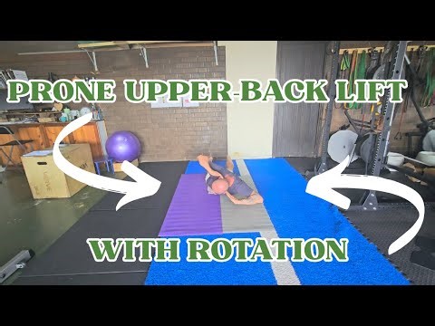 Prone Upper-Back Lift with Rotation