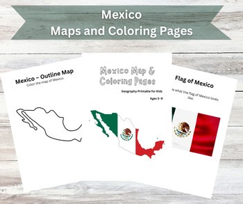 Mexico Map & Coloring Pages | Country Study | K–3