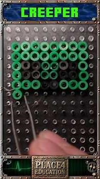 #Minecraft CREEPER crafting with iron-on beads | Easy DIY instructions for pixel art beginners #diy