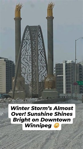 ❄️🌞 Winter Storm’s Almost Over in Downtown Winnipeg! The sun is out, streets are looking brighter.. Take it slow and be safe on the roads. STAY WARM. #Winnipeg #WinterStorm #SnowDay #DriveSafe #WinterSun | Indians In Winnipeg