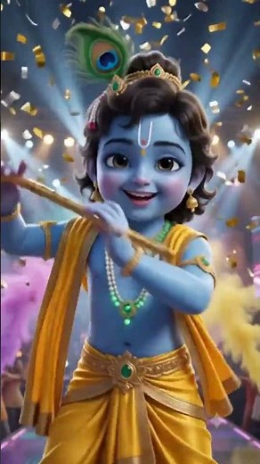 Krishna Rock Dance | Radhe Radhe Dance | 3D Animated Krishna Shorts | Viral Devotional Dance #song