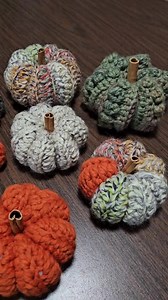 Crochet Pumpkin Decor: Handmade Fall Decorations With Cinnamon Stick - Etsy