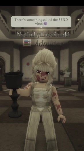 Never too much of the sendy virus in our asylum! 😉🤘🏼#empyreum #horror #roblox #dresstoimpress #divinesister