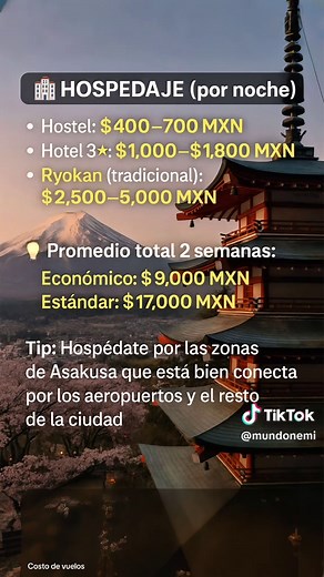 ¿Cuánto cuesta viajar a Japón desde México en 2025?