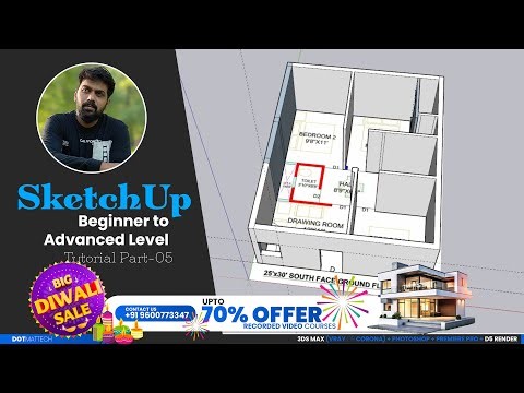 Master SKETCHUP & Vray in 30 Days, Beginner To Advanced Tutorial Part 05