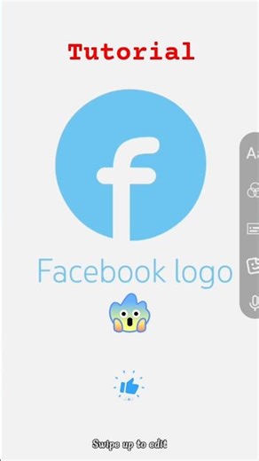 Facebook logo tutorial 🔥#logo #tutorial #facebook #emoji #edit #viral #shorts