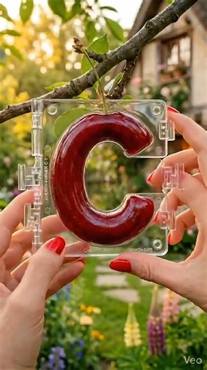 Growing a Cherry Into the Letter C! 🍒🌱