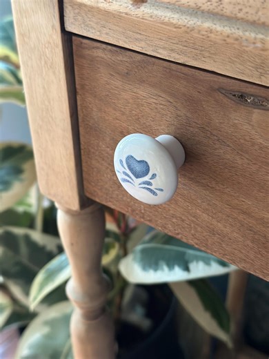 Cottagecore Cabinet Knobs Vintage Ceramic Drawer Pulls, Blue and White Floral - Etsy