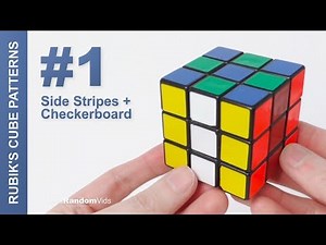How to make Rubik's Cube Patterns #1: Side Stripes + Checkerboard