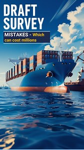 "Draft survey mistakes can cost millions! 🚢💰" Even small errors in weight calculations can lead to huge financial losses. 📚 Take our Advanced Draft Survey Course 🔗Link in Bio! #DraftSurvey #ShipCargo #MaritimeTraining #SeafarerLife #MarineInsight #Maritime #Shipping | Marine Insight