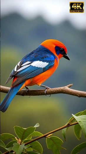 White-winged Tanager Singing in Cool Montane Light With Soft Canopy Echoes #birdsoundasmr #birds