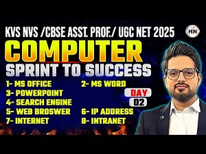 Computer Sprint to Success || Basics से Selection तक | KVS, NVS, CBSE AP, UGC NET 2025 | HN Adhyayan