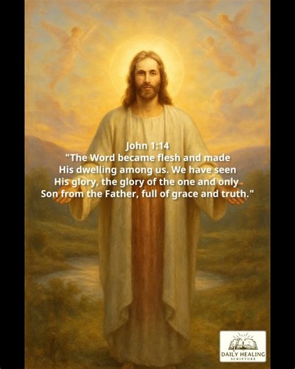 John 1:14 - Daily Healing Scripture upload 6AM EST #god #healing #jesus #christian #truth