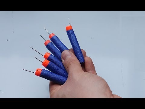 1 min Mod: explosive NERF darts and needle tip darts TUTORIAL