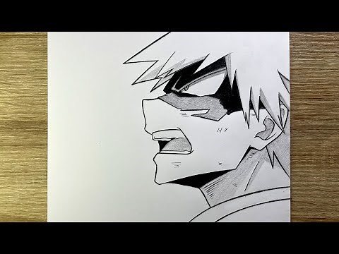 How to Draw Bakugo Side Profile Easy | My Hero Academia Tutorial