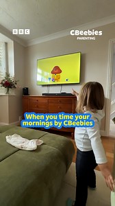 CBeebies makes early mornings run smoothly! How do we help with your routine? ☺️ #CBeebiesParenting #CBeebiesStartingSchool #MaisieCrompton | CBeebies Parenting