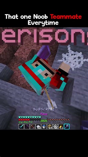 That One Noob Teammate Everytime #minecraft #mlgclutch #pvp #clutch #manhunt