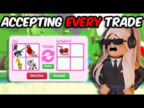 Saying YES to EVERY TRADE in adopt me...