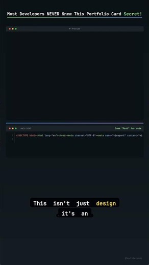 Most Developers NEVER Knew This Portfolio Card Secret! #Shorts