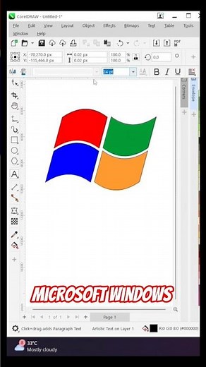 Microsoft windows logo in coreldraw | coreldraw logo design | coreldraw tutorial