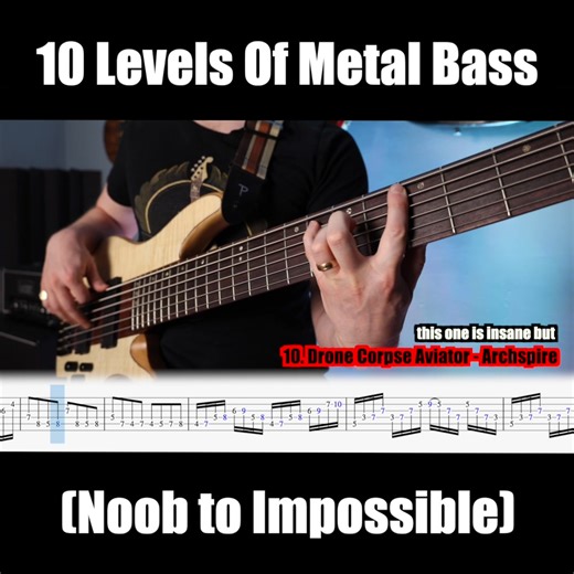 1M views · 21K reactions | Here are ten iconic metal bass lines ranked from easy to impossible (number 10 is pretty much unplayable ). Which is your favourite?! Get all the tabs and backing track here: https://www.patreon.com/posts/136628794 | Charles Berthoud | Facebook