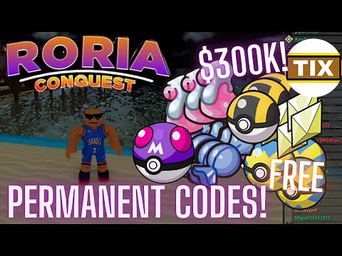 RORIA CONQUEST PERMANENT CODES + FREE MASTERBALL! POKEMON BRICK BRONZE RORIA CONQUEST