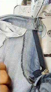 tutorial on sewing a zipper on jeans